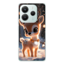 Яркий чехол для Xiaomi Redmi Note 14 5G с Зимними Оленятами – Оленёнок