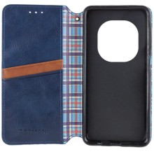 Шкіряний чохол-книжка GETMAN Cubic (PU) для Xiaomi Redmi Note 14 Pro 5G / 14 Pro+ – Синій