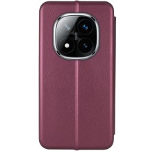 Шкіряний чохол-книжка Classy для Xiaomi Redmi Note 14 Pro 5G / 14 Pro+ 5G – Бордовий