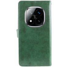 Шкіряний чохол-книжка GETMAN Gallant (PU) для Xiaomi Redmi Note 14 Pro 5G / 14 Pro+ – Зелений