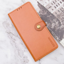 Шкіряний чохол-книжка GETMAN Gallant (PU) для Xiaomi Redmi Note 14 Pro 5G / 14 Pro+ – Коричневий