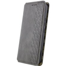 Шкіряний чохол-книжка GETMAN Cubic (PU) для Xiaomi Redmi Note 14 Pro 5G / 14 Pro+ – Сірий