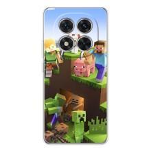 Чехлы для Xiaomi Redmi Note 14 Pro 5G (Персонажи Майн Крафт) (Майн-крафт)