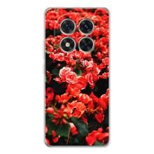 Чехлы с Цветами для Xiaomi Redmi Note 14 Pro Plus (VPrint) (Цветы красные)
