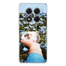 Чохли з зображенням різних тварин на Xiaomi Redmi Note 14 Pro Plus (Їжачок в руці)