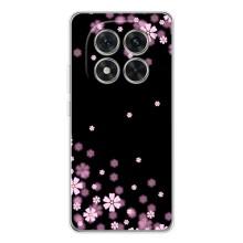 Чехол для Редми Нот 14 Про Плюс - с принтом (Дизайнерские) (AlphaPrint) (Цветочки маленькие)