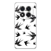 Чехол с птицами на Xiaomi Redmi Note 14 Pro Plus (VPrint) (Ласточки)