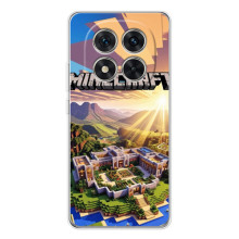 Чехол с картинками Майнкрафт для Редми Нот 14 Про Плюс (Minecraft)