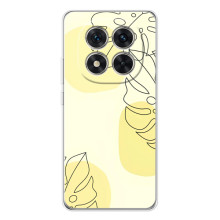 Силиконовый чехол с принтом в цветах на Xiaomi Redmi Note 14 Pro Plus