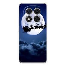 Новогодние Чехлы для Редми Нот 14 Про Плюс (VPrint) (Санта - луна)