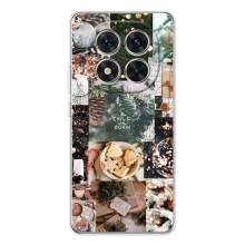 Рождественские, Праздничные Чехлы для Редми Нот 14 Про Плюс (Рождественский коллаж)