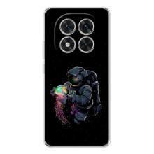 Силіконовый Чохол з принтом "Космонавти" на Xiaomi Redmi Note 14 Pro Plus – В руках земля