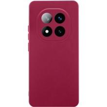 Чехол TPU GETMAN Liquid Silk Full Camera для Xiaomi Redmi Note 14 Pro 4G – Бордовый