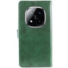 Кожаный чехол-книжка GETMAN Gallant (PU) для Xiaomi Redmi Note 14 Pro 4G – Зеленый