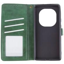 Кожаный чехол-книжка GETMAN Gallant (PU) для Xiaomi Redmi Note 14 Pro 4G – Зеленый