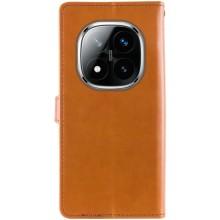 Кожаный чехол-книжка GETMAN Gallant (PU) для Xiaomi Redmi Note 14 Pro 4G – Коричневый