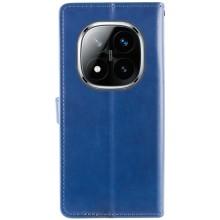 Кожаный чехол-книжка GETMAN Gallant (PU) для Xiaomi Redmi Note 14 Pro 4G – Синий