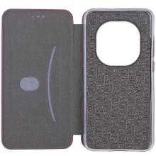 Кожаный чехол-книжка Classy для Xiaomi Redmi Note 14 Pro 4G – Бордовый