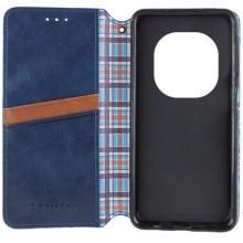 Кожаный чехол-книжка GETMAN Cubic (PU) для Xiaomi Redmi Note 14 Pro 4G – Синий