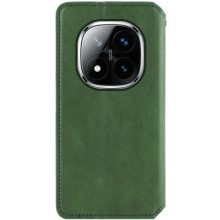 Шкіряний чохол-книжка GETMAN Cubic (PU) для Xiaomi Redmi Note 14 Pro 4G – Зелений