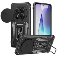 Ударопрочный чехол Camshield Army Ring для Xiaomi Redmi Note 14 Pro 4G/5G / Poco X7 – Черный