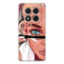 Силіконовый Чохол на Xiaomi Redmi Note 14 Pro з картинкой Модных девушек – Дівчина та вії