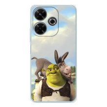 Чехол с мультфильмом Шрек на Xiaomi Redmi Note 14 SE 5G – Шрек и осел