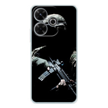 Чехол с украинским воином на Xiaomi Redmi Note 14 SE 5G – Украинский снайпер