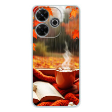 Чохол з унікальним дизайном 'Осінь з кавою' для Xiaomi Redmi Note 14 SE 5G – Кава і дощ
