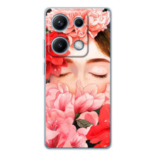 Чехлы (ART) Цветы на Xiaomi Redmi Note 14S (VPrint) (Глаза в цветах)