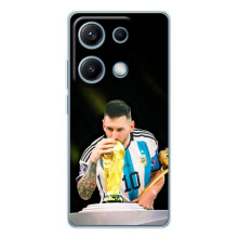 Чехлы для Xiaomi Redmi Note 14S (Leo чемпион) (AlphaPrint) (Кубок Месси)