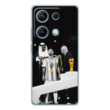 Чехлы для Xiaomi Redmi Note 14S (Leo чемпион) (AlphaPrint) (Месси в накидке)