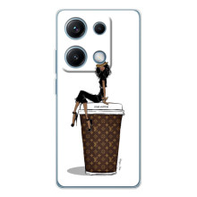 Чехлы Луи Витон для Xiaomi Redmi Note 14S (AlphaPrint - LOUIS VUITTON) (кофе LOUIS VUITTON)