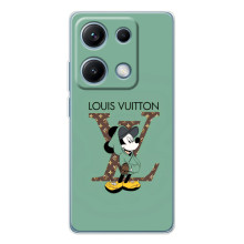 Чехлы Луи Витон для Xiaomi Redmi Note 14S (AlphaPrint - LOUIS VUITTON) (Микки Маус LV)