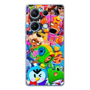 Чехлы Brawl Stars для Xiaomi Redmi Note 14S (AlphaPrint)