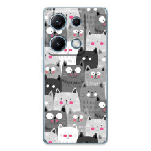 Чехлы с Котиками для Xiaomi Redmi Note 14S (VPrint) (Рисованные котики)