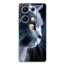 Чехлы с Котиками для Xiaomi Redmi Note 14S (VPrint) (Серый Кот)