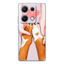 Чехлы с собаками для Xiaomi Redmi Note 14S (VPrint) (Любовь к собакам)
