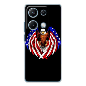 Чехол Флаг USA для Xiaomi Redmi Note 14S – Крылья США