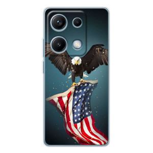 Чехол Флаг USA для Xiaomi Redmi Note 14S – Орел и флаг