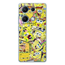 Чехол Губка Боб для Редми Нот 14С – Эмоции Спанч Боба