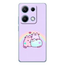 Чохол на Редмі Нот 14С з Котиками (VPrint) (Радужний котик)