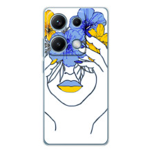 Чехол на Xiaomi Redmi Note 14S Украинский дизайн (Украинка на всю голову)