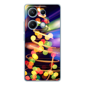 Чехол Новогодняя Елка на Xiaomi Redmi Note 14S – Гирлянды