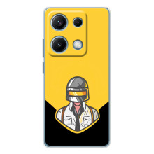 Чехол PUBG для Редми Нот 14С (AlphaPrint) (Пабг в шлеме)