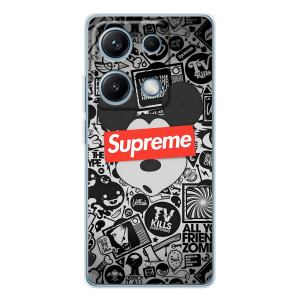 Чехол с Брендами одежды на Редми Ноут 14С – Supreme Маус