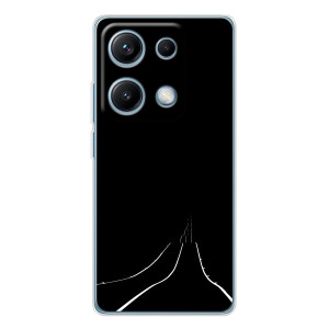 Чехол с картинками на черном фоне для Xiaomi Redmi Note 14S – Дорога