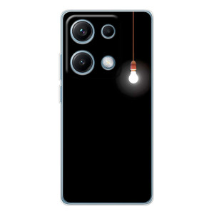 Чехол с картинками на черном фоне для Xiaomi Redmi Note 14S – Лампочка