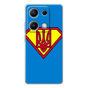 Чохол з картинкою (Патріотичний ГЕРБ) на Xiaomi Redmi Note 14S (Герб - супер герой)