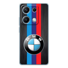 Чехол для Редми Нот 14С - с принтом БМВ (AlphaPrint) (Лого BMW)